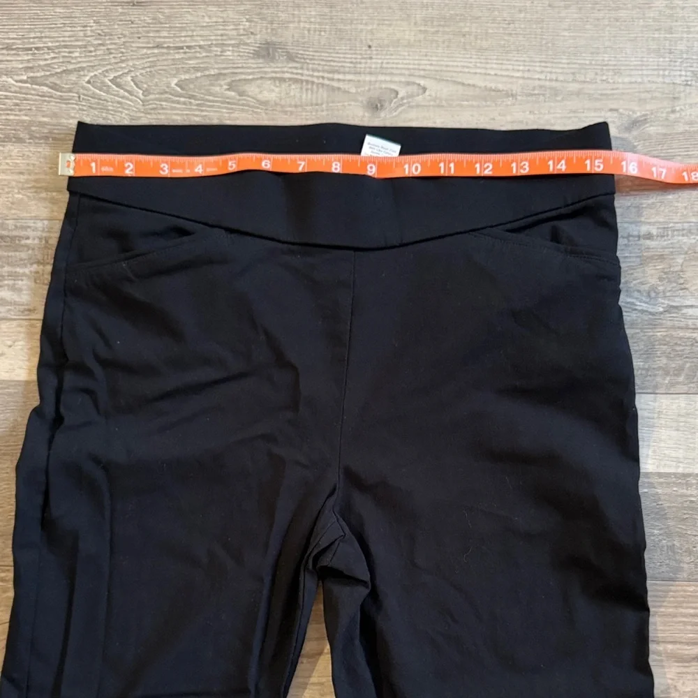 Coral Bay Black Straight-Leg Pants Size 8P - Picture 8 of 10